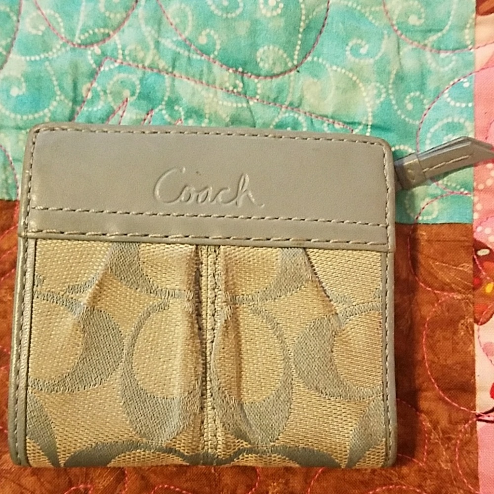 Coach wallet, blue classic C
